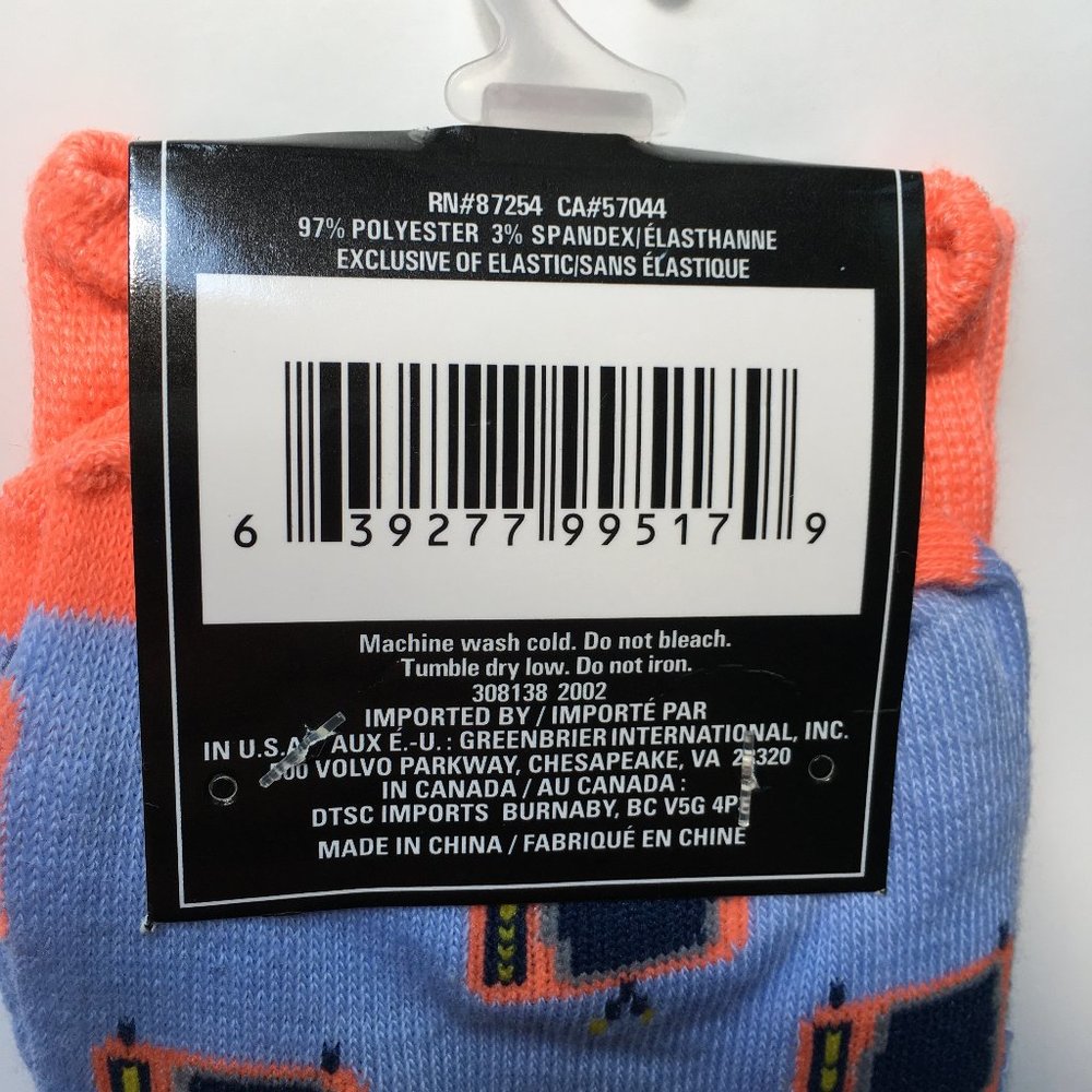 *3/$15* Mens Blue & Orange TV Socks - Picture 2 of 3